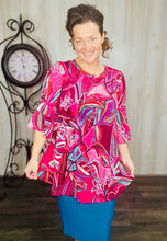 Pink & Teal Floral Tunic