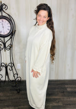 Fabulous Fall Sweatshirt Dress-Cream