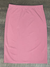 Amy Thicker Fabric Pencil Skirt- (Regular & Plus) -Mauve (33" Length)