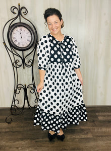 Sabrina Ivory Polkadot Dress