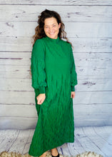 Ruffles & Class Dress- Hunter Green