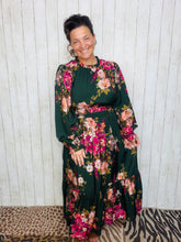 Natasha Smocked Waist Dress- Green Floral