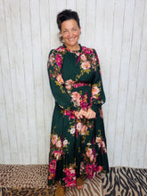 Natasha Smocked Waist Dress- Green Floral