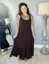 Brown Leopard Mesh Layering Style Top