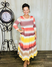 Tonya Tiered Dress- Fall Ombre