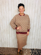 Lana Polkadot Rib Knit Top
