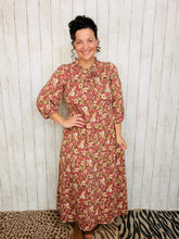 Beautiful Day Dress- Marsala Floral