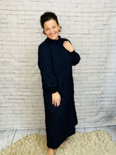 Ruffles & Class Dress- Navy