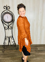 Regina Textured Tunic- Rust