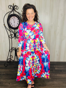 Tonya Tiered Dress-Colorful Dreams