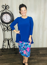 Samantha Ruffle High-Low Tunic-Royal