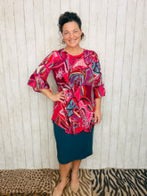 Pink & Teal Floral Tunic