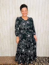 Hannah Tiered Dress- Black & Ivory