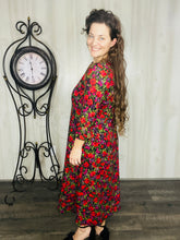 Brenda Red Floral Dress
