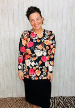 Black & Roses Top