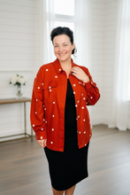 Textured Rust & Dot Shacket