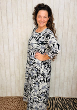 Hannah Tiered Square Neck Dress- Black & Lavender