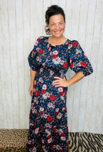 Kendra Navy & Floral Dress