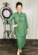 Georgia Olive Tunic- Swiss Dot Material