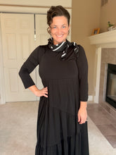 Large Polkadot Scarf-Black or Ivory
