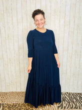 Tonya Marie Tiered Dress- Navy