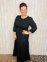 Mallory Black Textured Dress