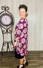 Pink Roses & Leopard High Low Tunic