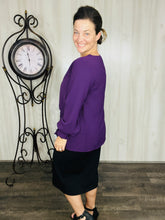 Eggplant Woven Style Blouse