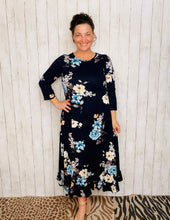 Handkerchief & Navy Floral Dress