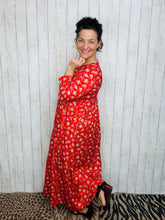 Tonya Marie Tiered Dress- Red & Floral