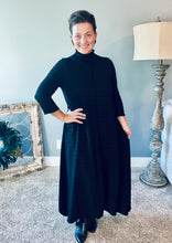 Jaqueline Vintage & Textured Dress- Black