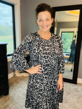 Feminine & Fabulous Gray Animal Print Tunic