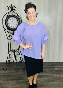 Heather Loose Fit Blouse- Black or Lavender