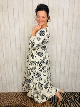 Black & White Floral Smock Dress