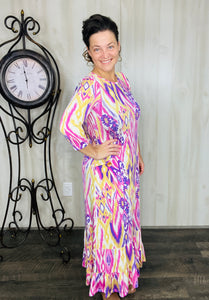 Misty Mutli Colored Button Dress