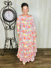 Peachy Floral Dreams Dress