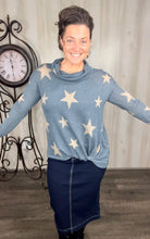 Navy Stars Sweater Top