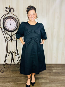 Misty Black & Bow Dress