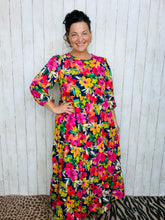 Mindy Navy & Floral Dress