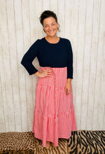 Tonya Navy & Red Plaid Dress