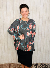 Tammie Rose & Charcoal Top