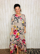 Michella High Low Dress-Mauve Floral