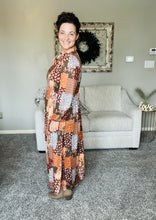 Kaylee Collared Fall Patchwork Dress
