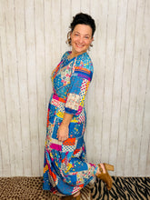 Mallory Royal Blue Patchwork Dress