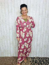 Jenny Mauve Floral Maxi Dress