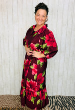 Sasha Burgundy & Floral Dress