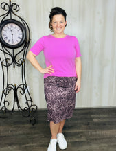Missy Leopard Print Swim/Active Skirt (Hidden Shorts) 22”