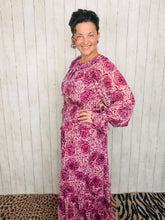 Purple & Floral Chiffon Dress