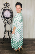 Sabrina Sage & Ivory Polkadot Dress