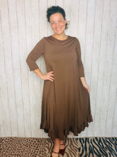 Handkerchief Dress- Brown